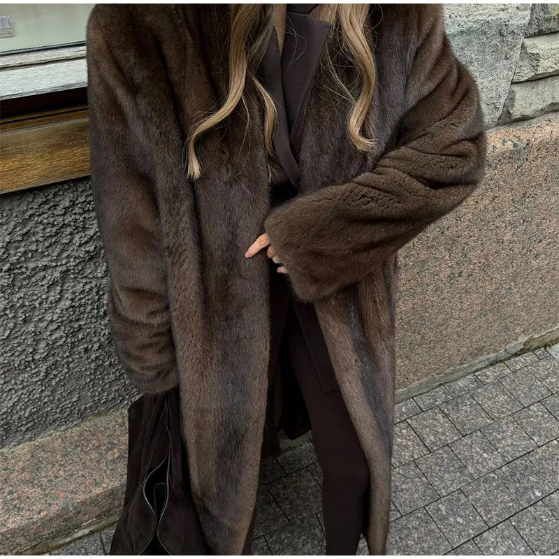 Ethereal Warmth Faux Fur Overcoat