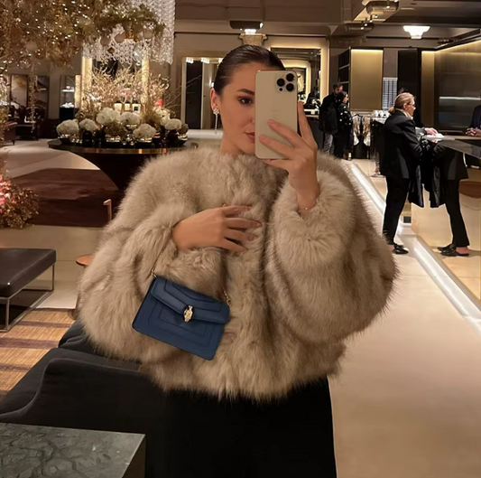 Street Luxe Cropped Faux Fur Jacket
