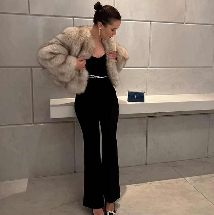 Street Luxe Cropped Faux Fur Jacket