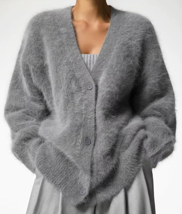 Sleek Knit V-Neck Cardigan