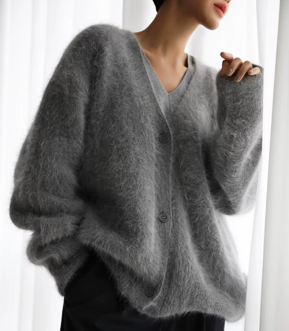 Sleek Knit V-Neck Cardigan