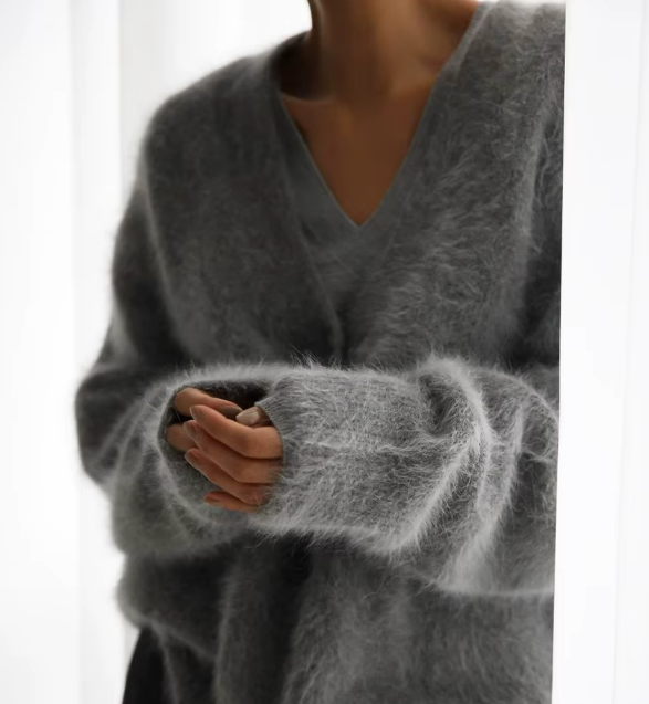 Sleek Knit V-Neck Cardigan