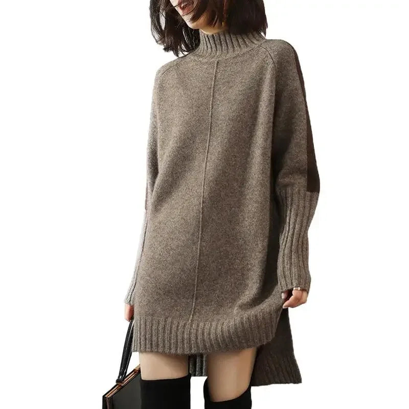 Cozy Chic Turtleneck Knit Sweater Dress