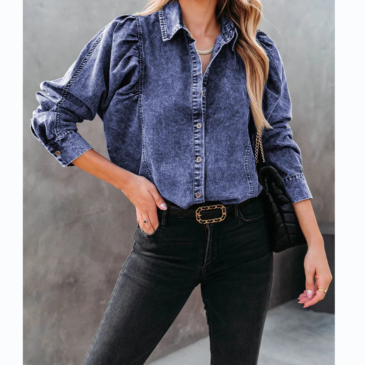 Urban Edge Button-Down Blouse