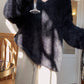 Elegant Charm V-Neck Faux Fur Sweater
