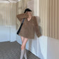 Elegant Charm V-Neck Faux Fur Sweater