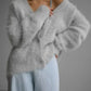 Sleek Knit V-Neck Cardigan