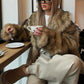 Chic Plush Short Faux Fur Coat