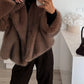 Bianca™ - Cozy Charm Brown Faux Fur Coat