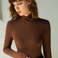 Snug Luxe Fleece-Lined Stand Collar Top