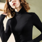 Snug Luxe Fleece-Lined Stand Collar Top