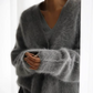 Sleek Knit V-Neck Cardigan