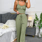 Serene Summer Ribbed Pajama Set